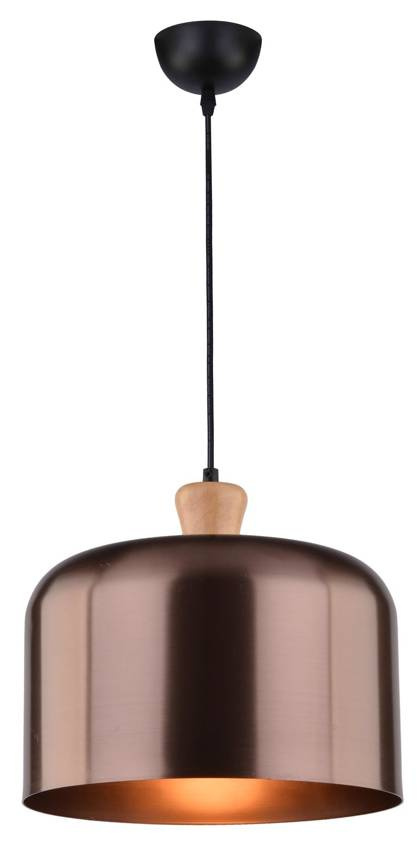 Brązowa lampa wisząca sufitowa do salonu DICTORIA 1xE27
