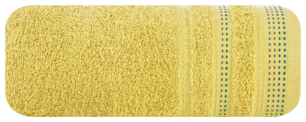 Ręcznik 30x50 cm POLIA musztardowy bawełniany frotte z bordiurą