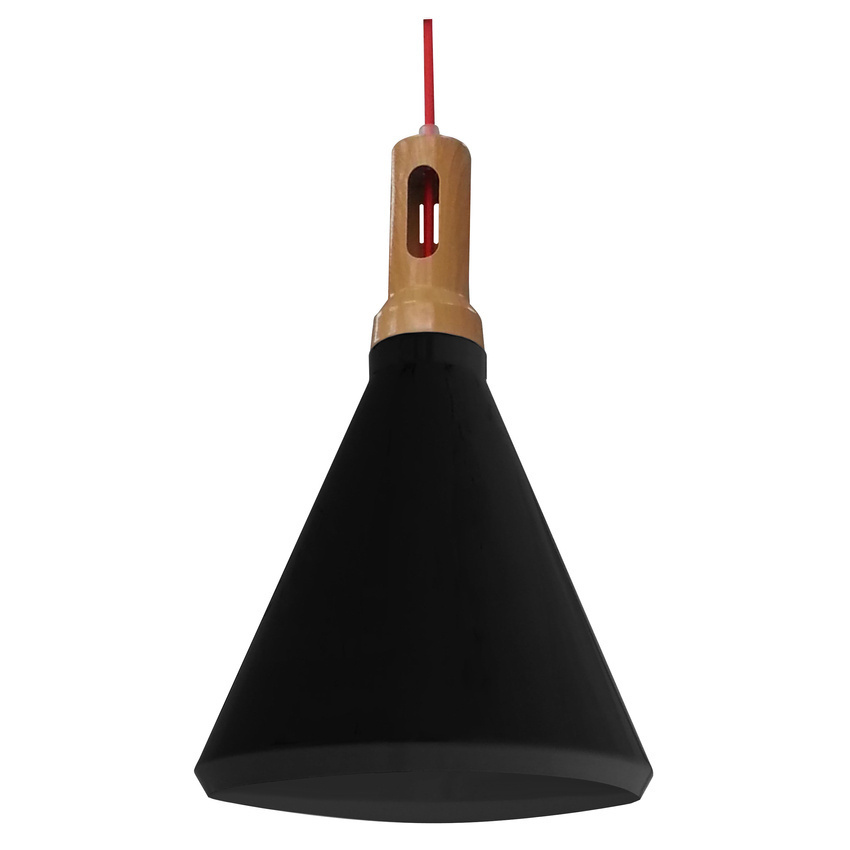 Czarna lampa wisząca regulowana do salonu ROBINSON E27 1x60W