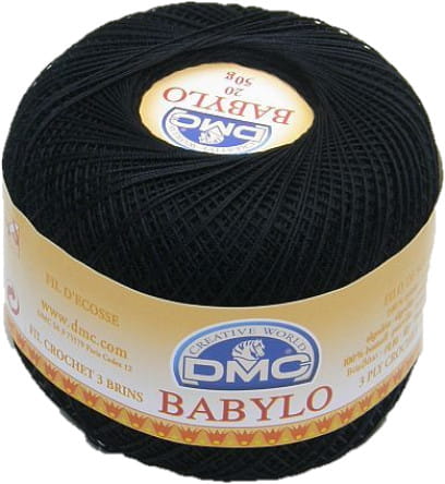 DMC babylo 10 kol. 310 czarny 50 gr. / 267 m.