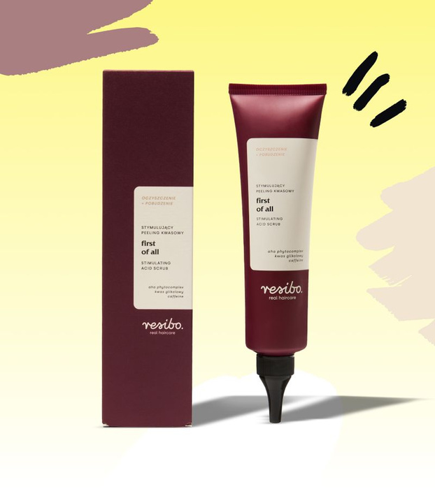 RESIBO First of all stymulujący peeling kwasowy do skóry głowy 100ml