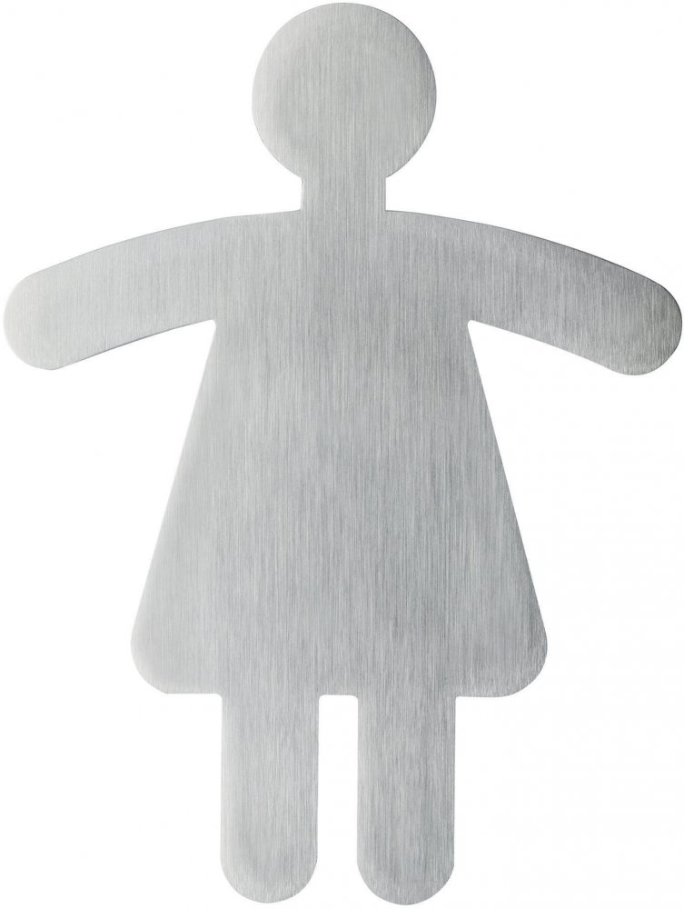 Tabliczka informacyjna Durable "WC damski", 90x120 mm, srebrny