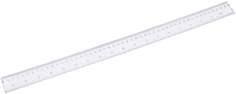 Linijka 50 cm D.Rect przezroczysta