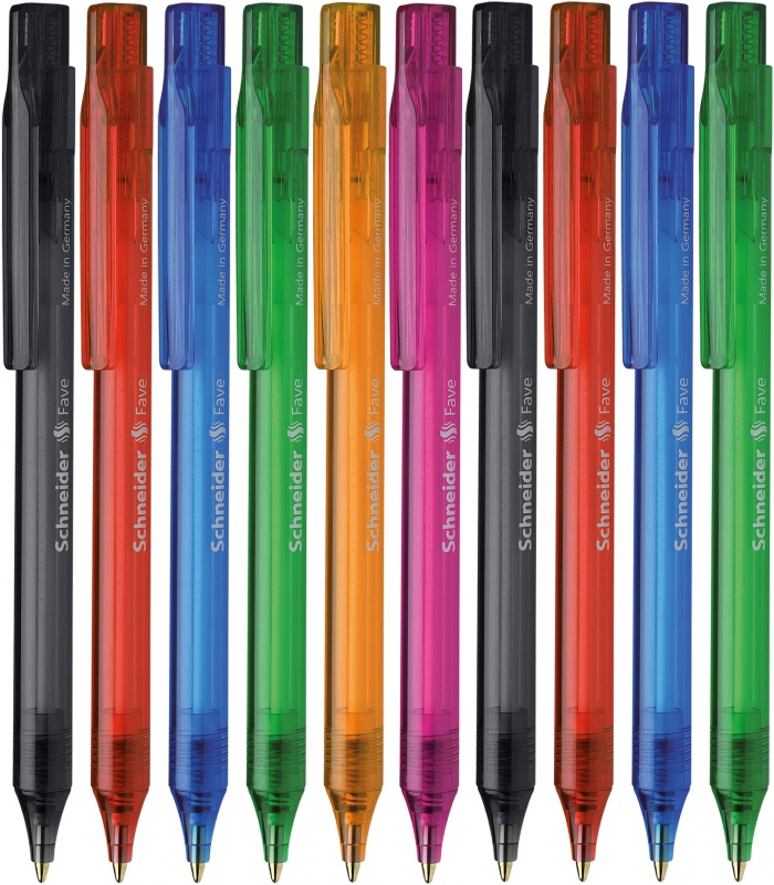 Schneider Fave M (1 mm) długopis automatyczny, mix kolorów