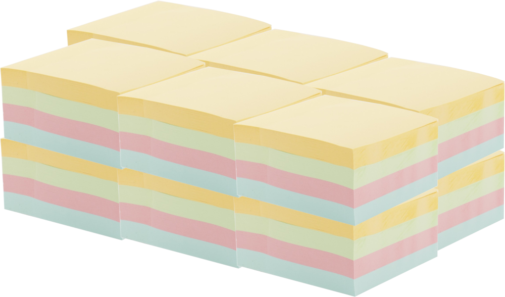 D.Rect karteczki samoprzylepne 76x76mm, 400 karteczek, mix pastelowy