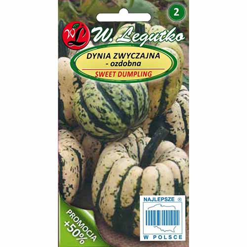 1 pac, Dovleac decorativ Sweet Dumpling - Semințe: Mod de ambalare: 1+0.5 g