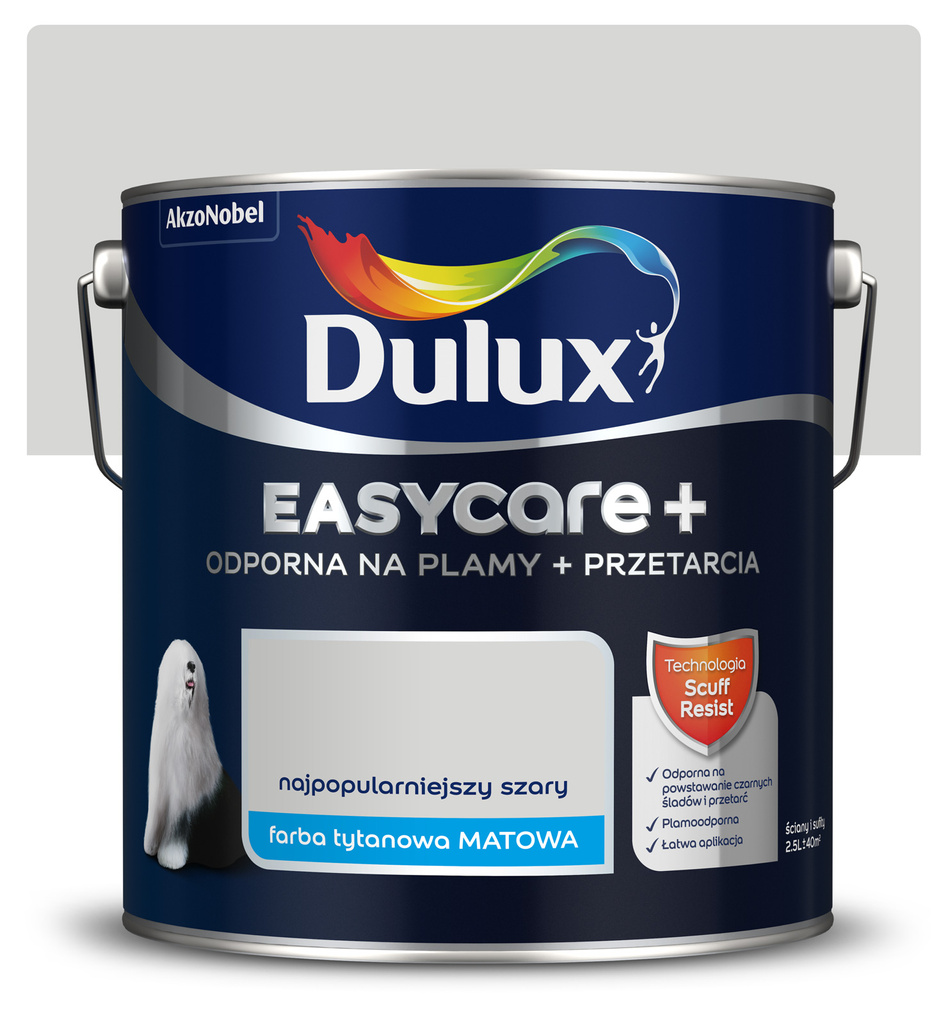 Dulux Easycare Plus 2,5l Najpopularniejszy szary