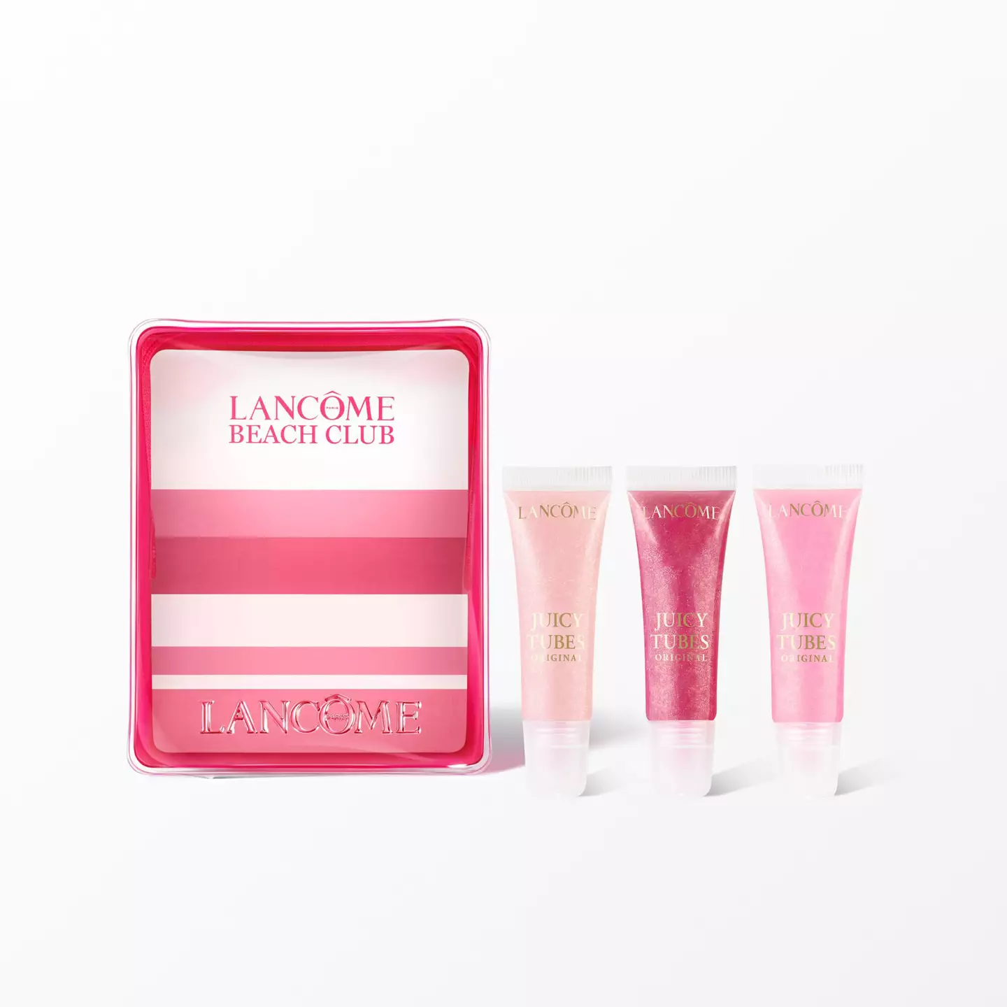 Lancôme Juicy Tubes Trio Summer Set - zestaw 3 błyszczyków na lato - Gotowa na plażę: soczyste i lśniące usta w trzech kultowych smakach. Zestaw