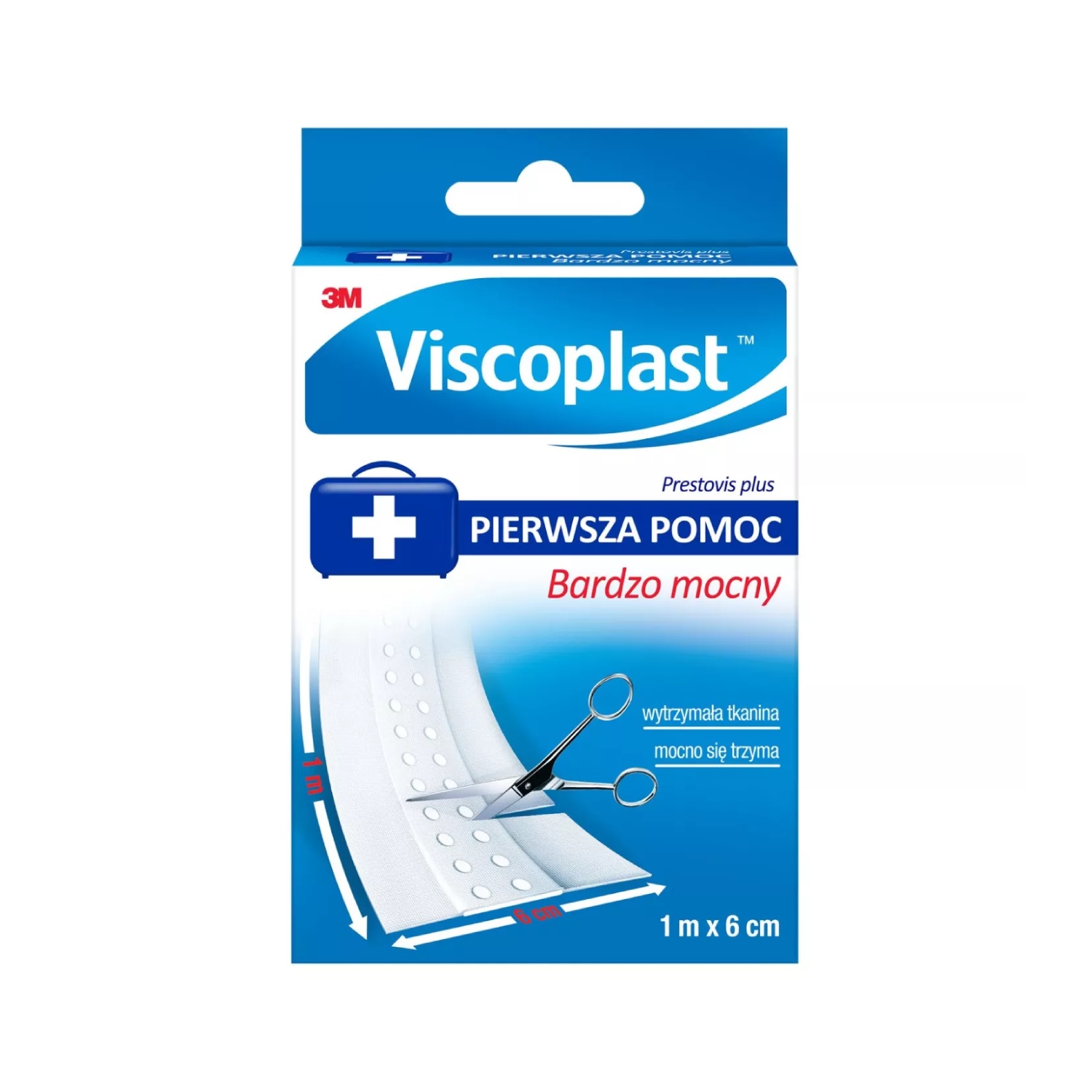 Viscoplast prestovis plus - bardzo mocny plaster do cięcia, 1 m x 6 cm, 1 sztuka