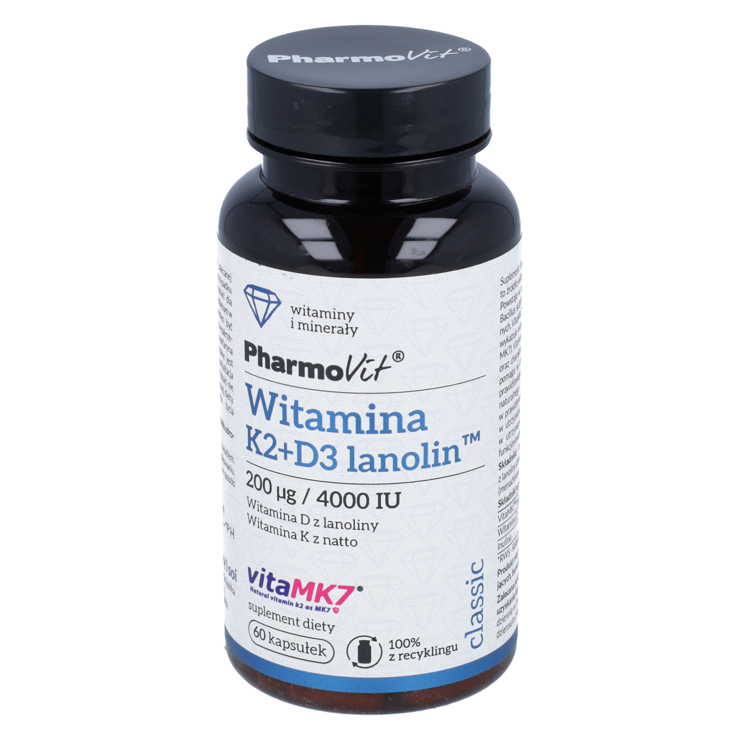 Pharmovit witamina k2 + d3 4000 iu, 60 kapsułek