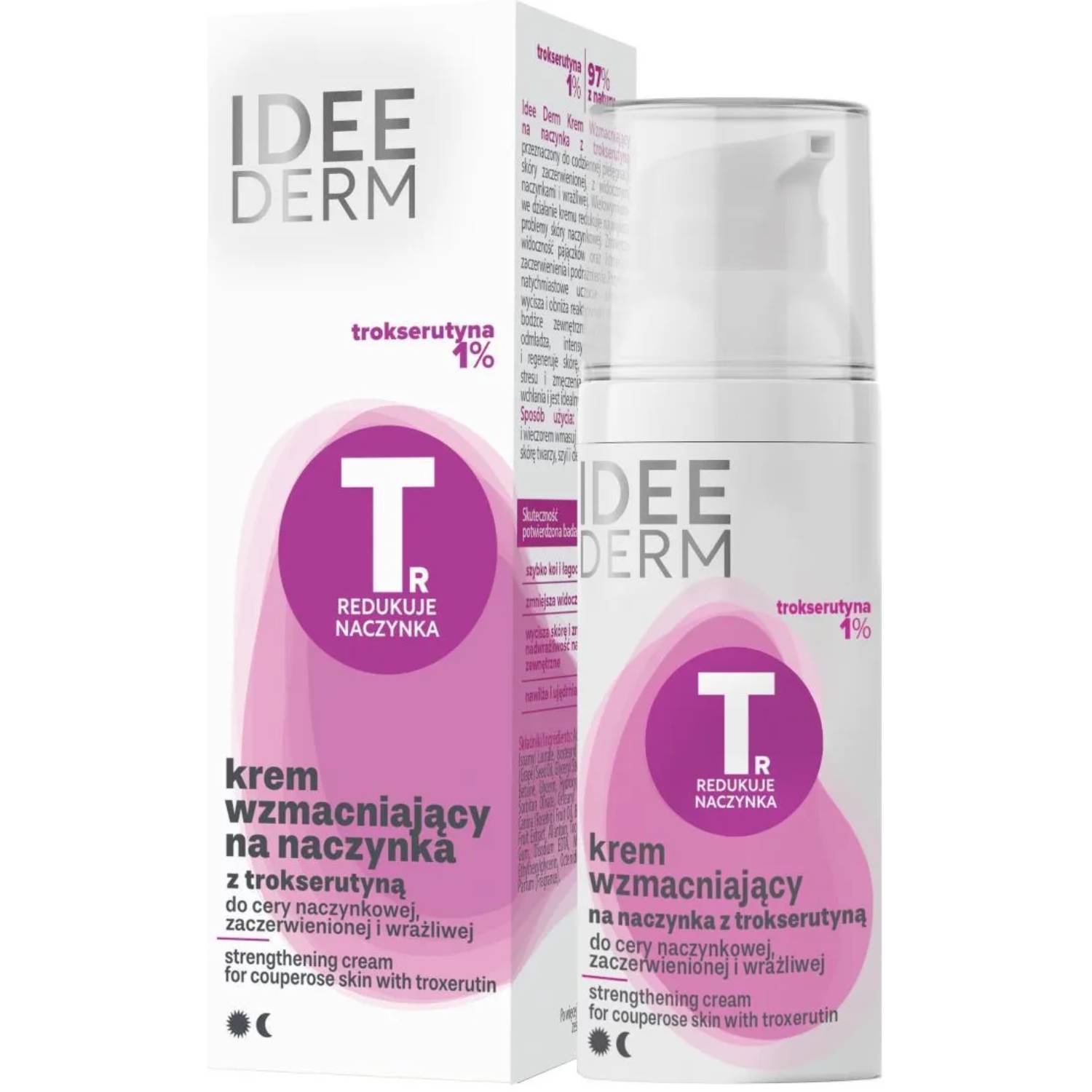 Idee derm - wzmacniający krem na naczynka z trokserutyną, 50 ml