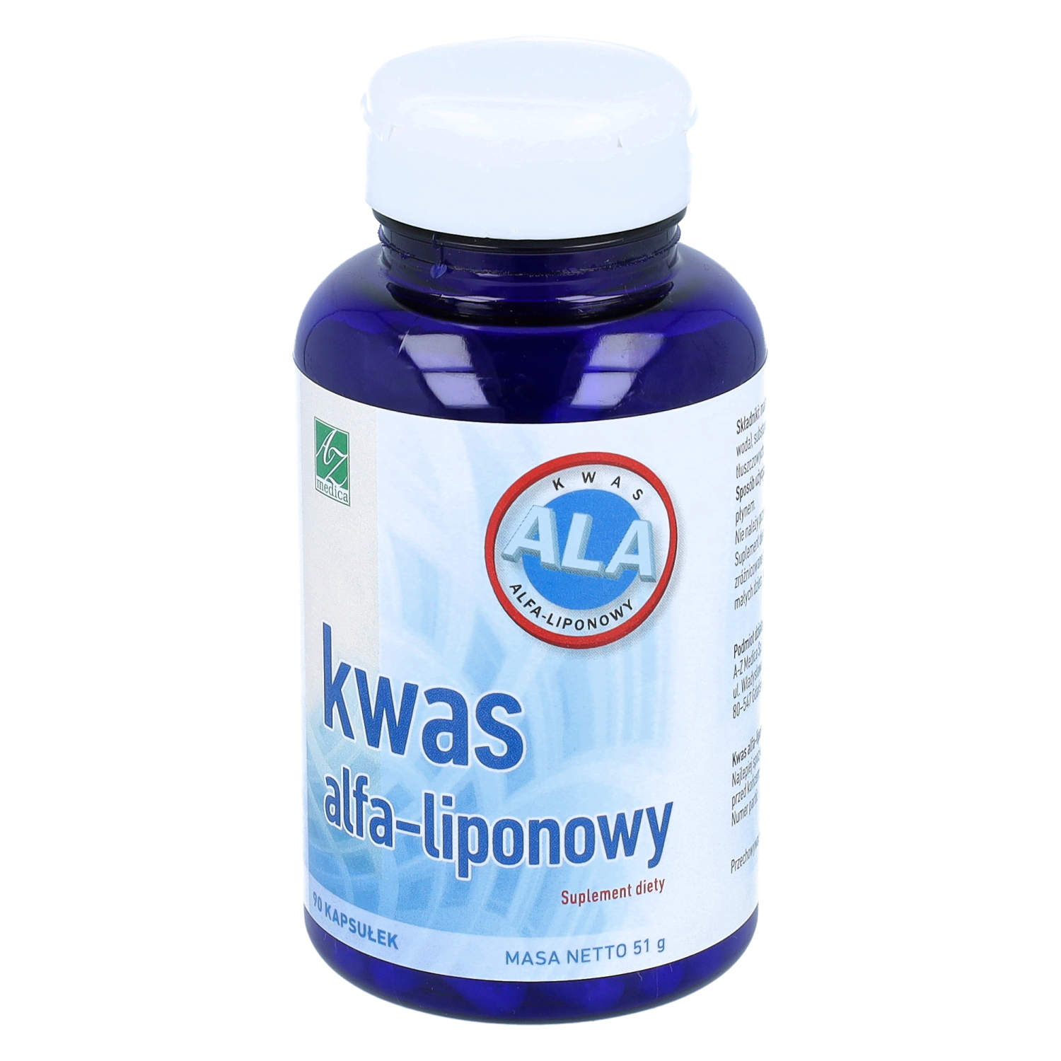 Kwas alfa-liponowy, 90 kapsułek