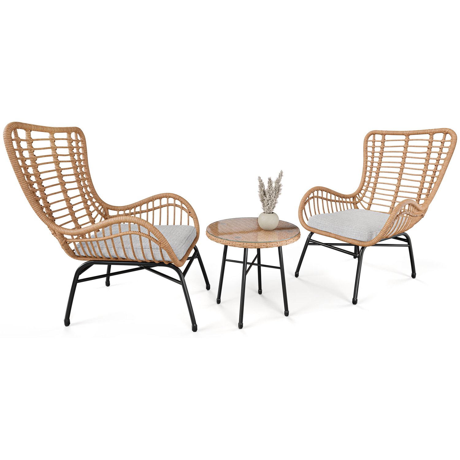 Gartenmöbel-Set Sorrento beige/hellgrau