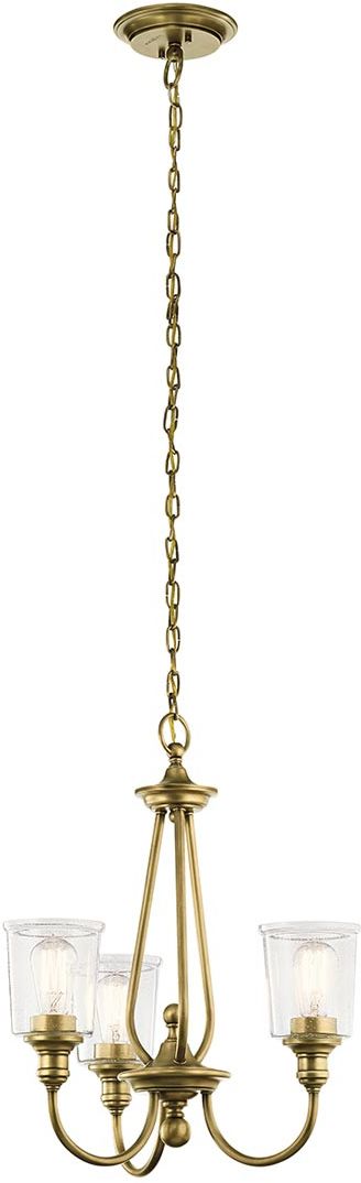 Elstead Lighting Waverly lampa wisząca 3x60 W mosiądz KL-WAVERLY3-NBR