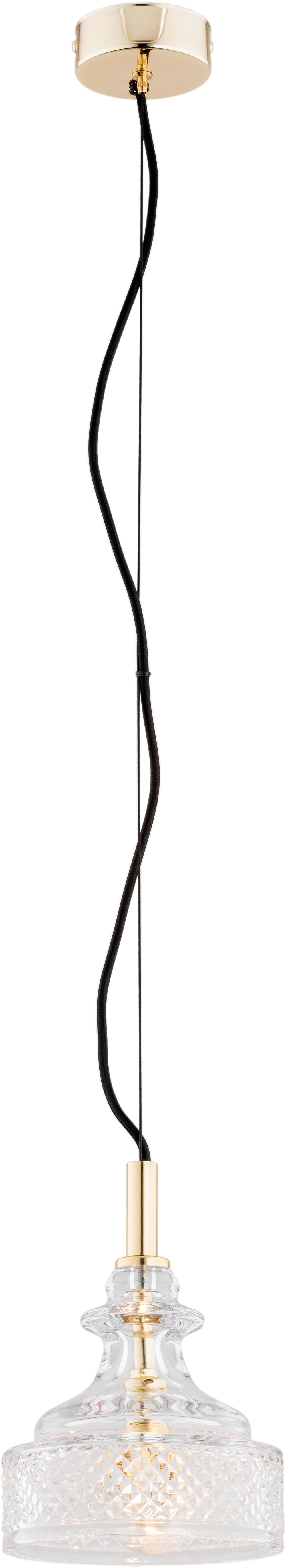 Argon Cruz lampa wisząca 1x7W przezroczysty/mosiądz 4198