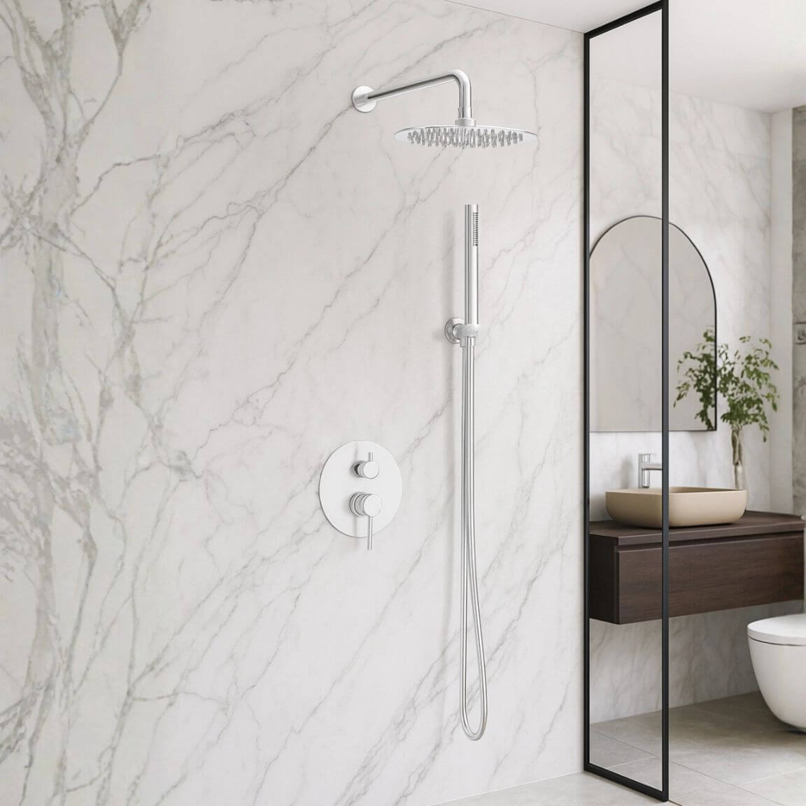 Balneo Cascade zestaw prysznicowy ścienny z deszczownicą chrom H0301010606