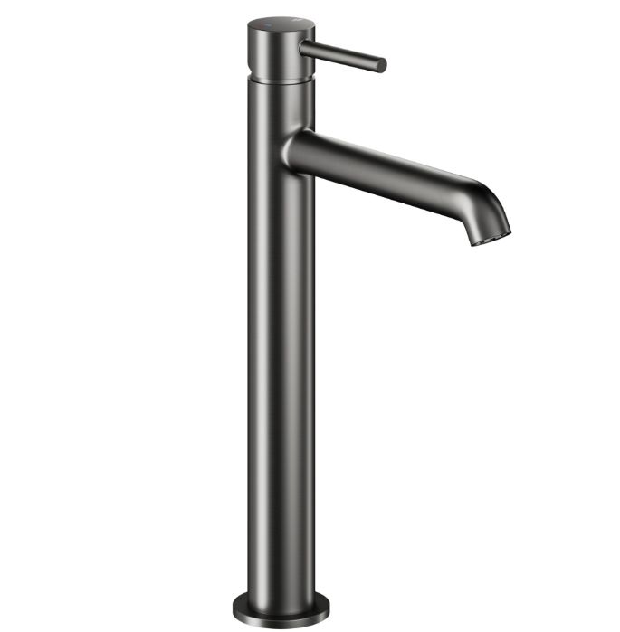 KFA Armatura Moza Mini Gun Metal Grey bateria umywalkowa stojąca wysoka grafit szczotkowany 5032-632-61