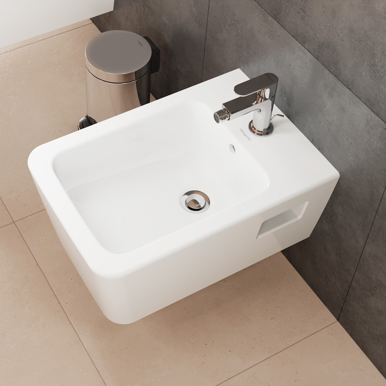 Hansgrohe EluPura Original Q bidet wiszący biały 61172450