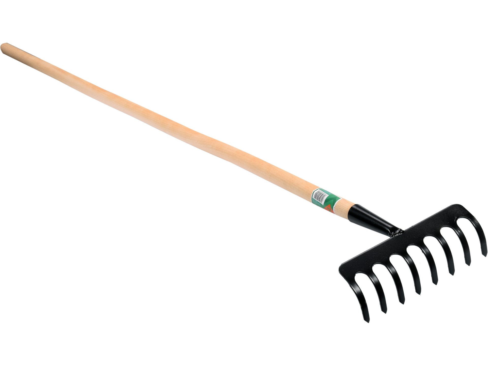 Grabie metalowe ogrodowe FLO 8 zębów trzonek drewniany 130cm do liści 35741