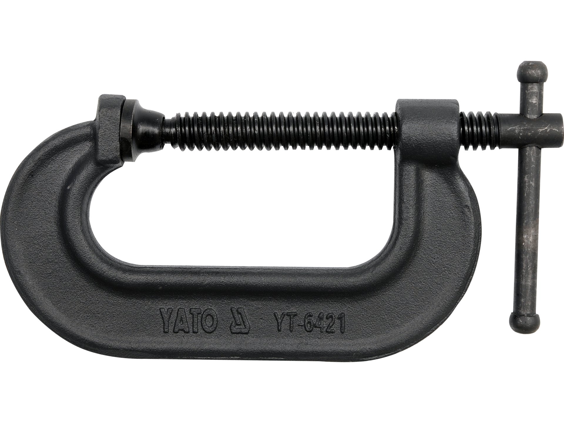 Ścisk śrubowy typu c YATO 75mm stolarski kuty rozstaw szczęk 75mm YT-6421