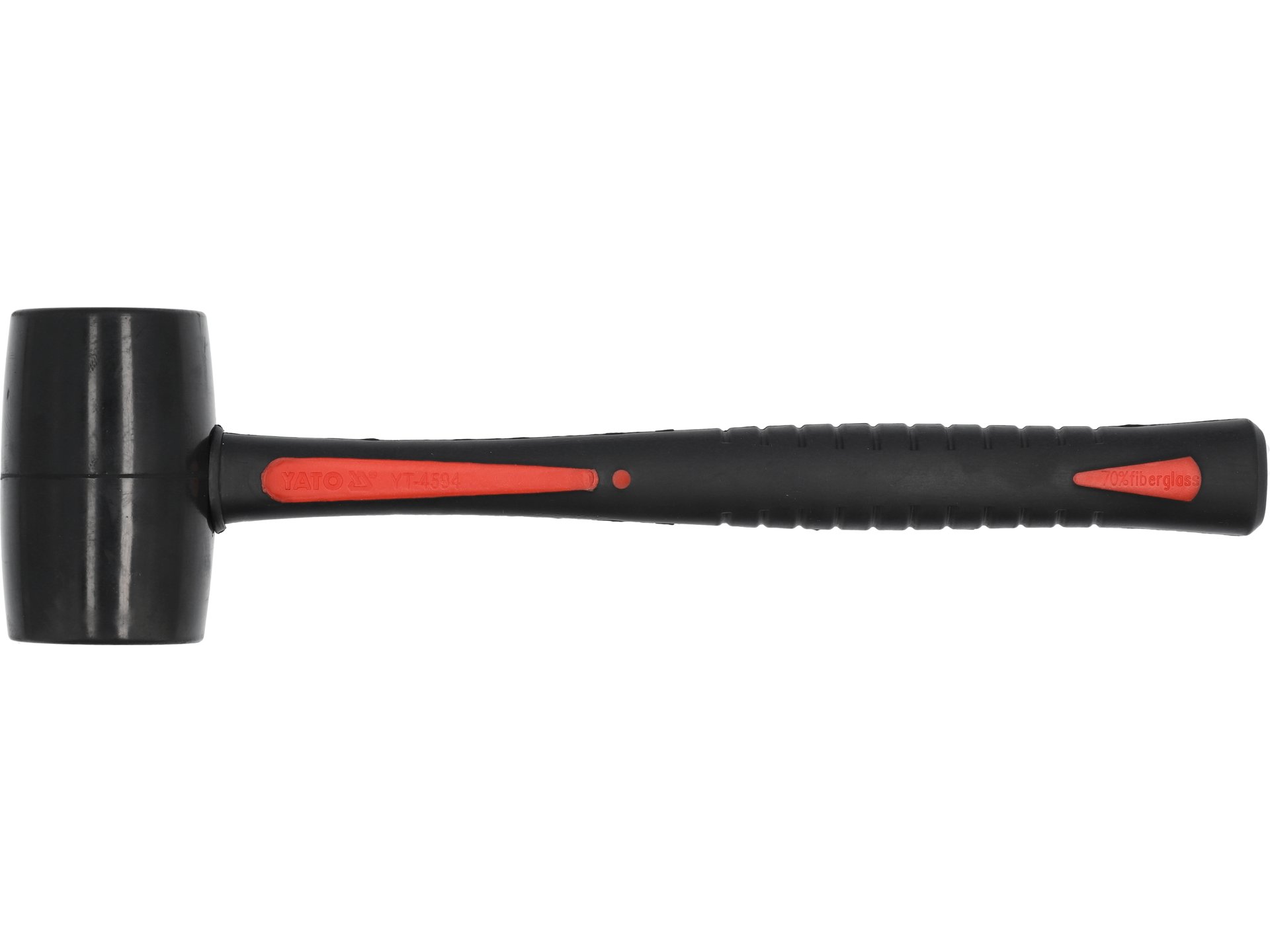Młotek gumowy YATO 440g trzonek z włókna szklanego antypoślizgowy uchwyt YT-4594