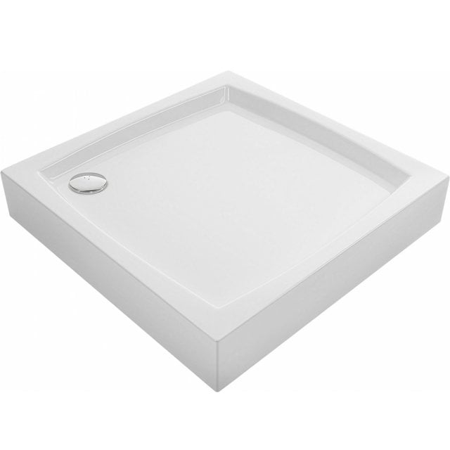 LAVEO Brodzik kwadratowy DESNA akrylowy 80x16 cm biały JBD_686K