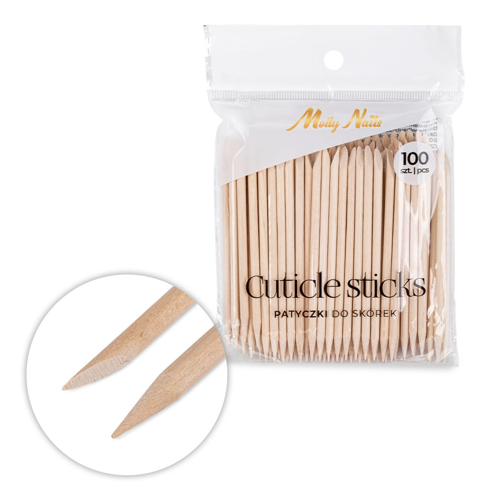Patyczki z drzewa pomarańczowego Molly Nails 100 szt dł 9,5 cm