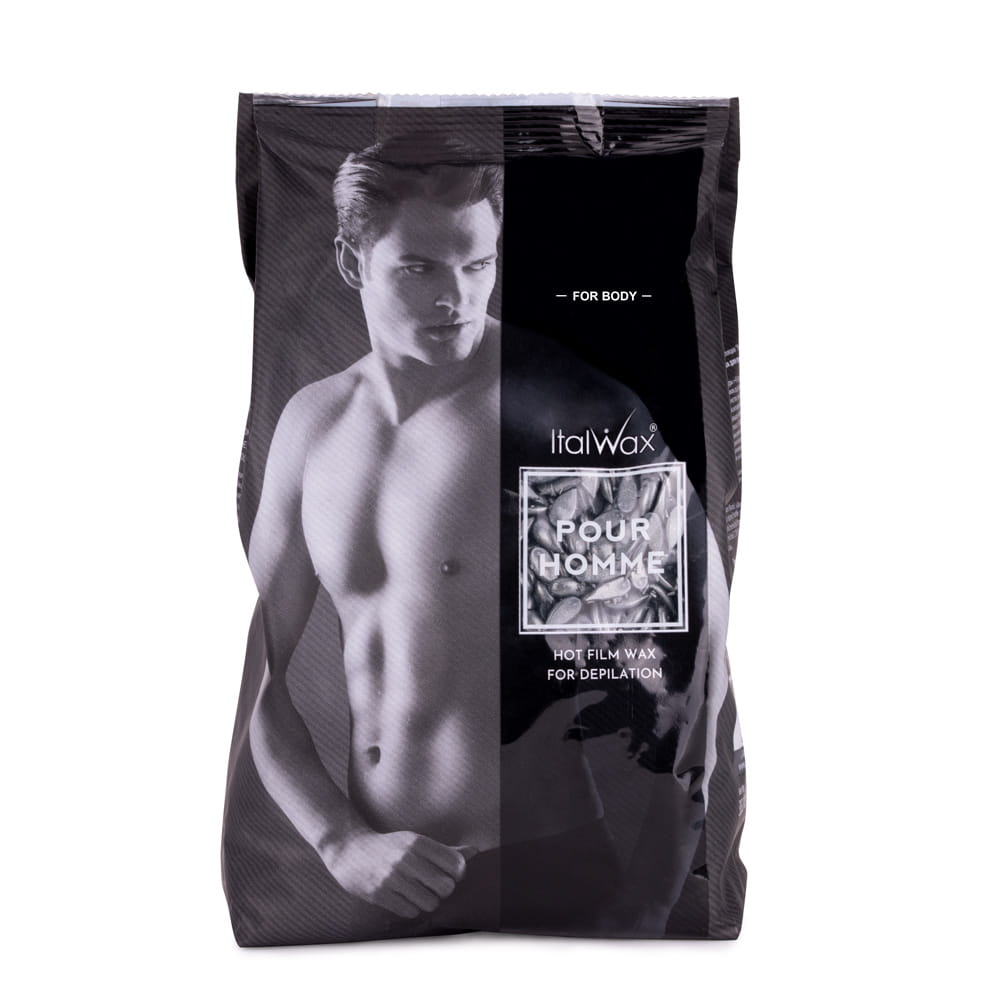 Wosk Italwax pour homme black film wax w dropsach do depilacji dla mężczyzn 1kg