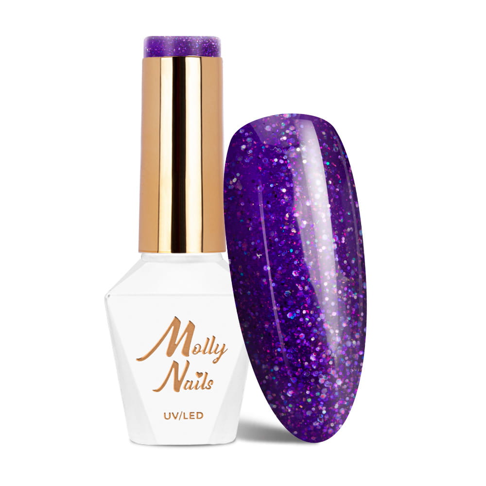 Lakier hybrydowy LED/UV Gel Polish Molly Nails Spotlight Nr 636 Tinkleberry HEMA/Di-HEMA Free 8g