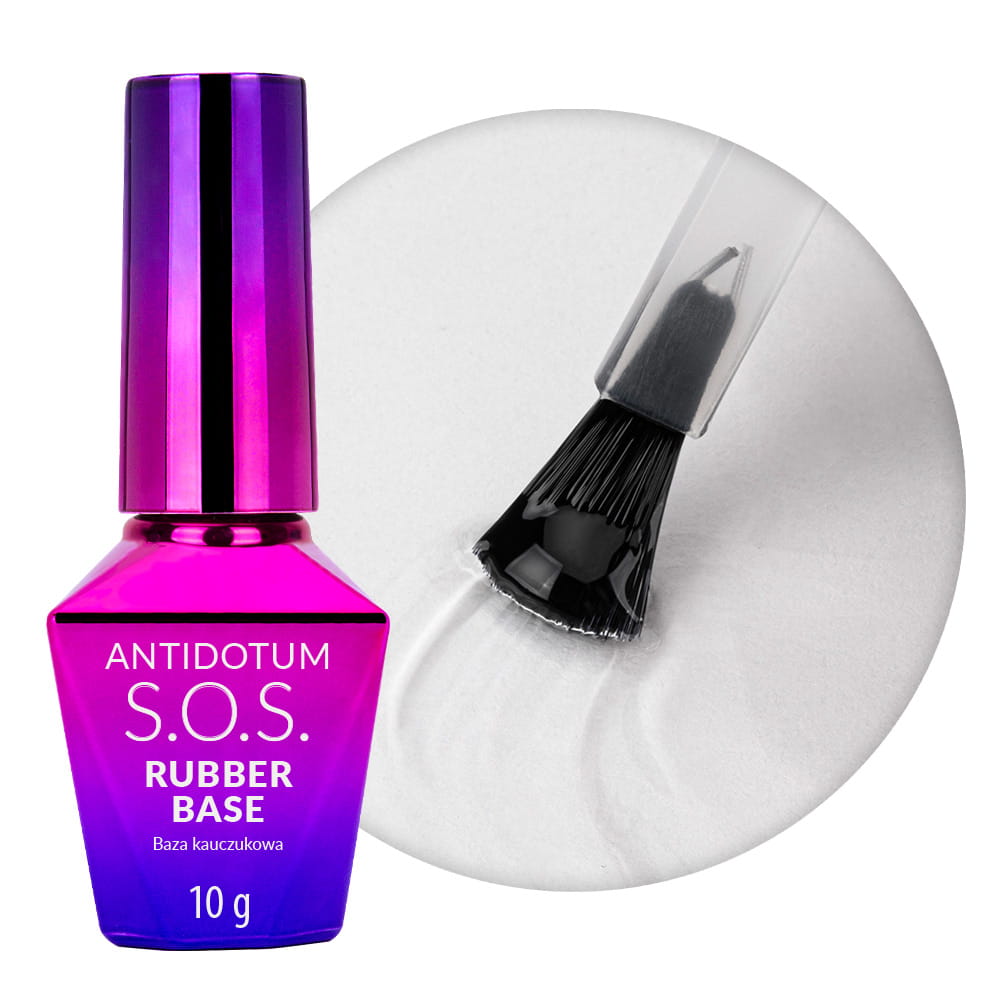Baza kauczukowa elastyczne paznokcie manicure pedicure do mocowania ozdób S.O.S. Antidotum Molly Nails Clear 10g