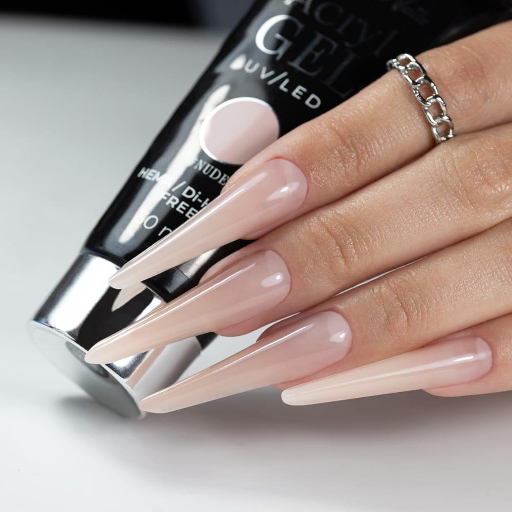 Akrylożel Polygel żel budujący do przedłużania AcrylGel Molly Nails HEMA/Di-HEMA Free Nude 30 ml