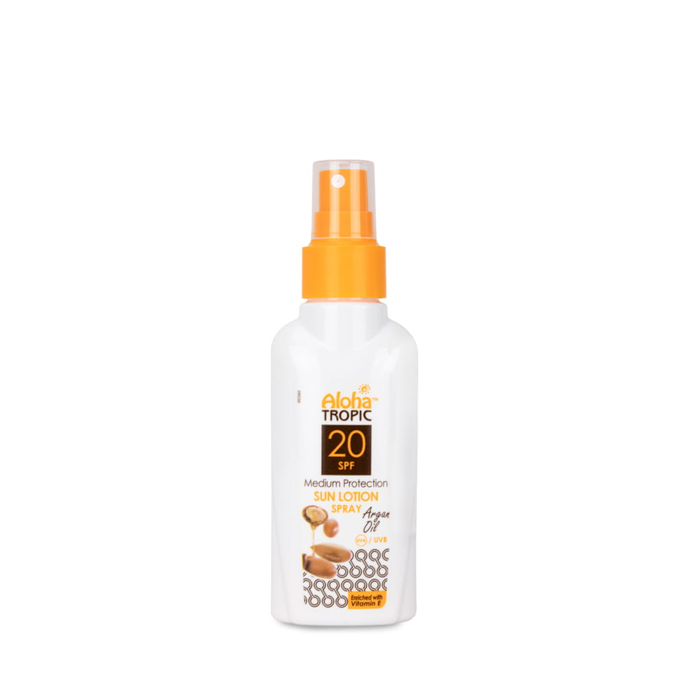 Balsam lotion do opalania w sprayu z olejkiem arganowym SPF20 Aloha Tropic 100ml