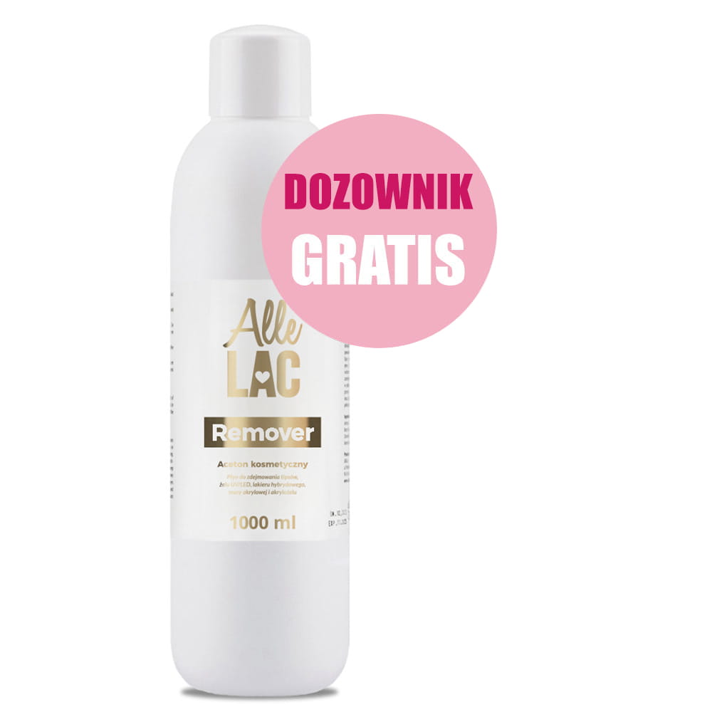 Remover płyn do zdejmowania hybrydy akrylu tipsów AlleLac Remover 1000 ml