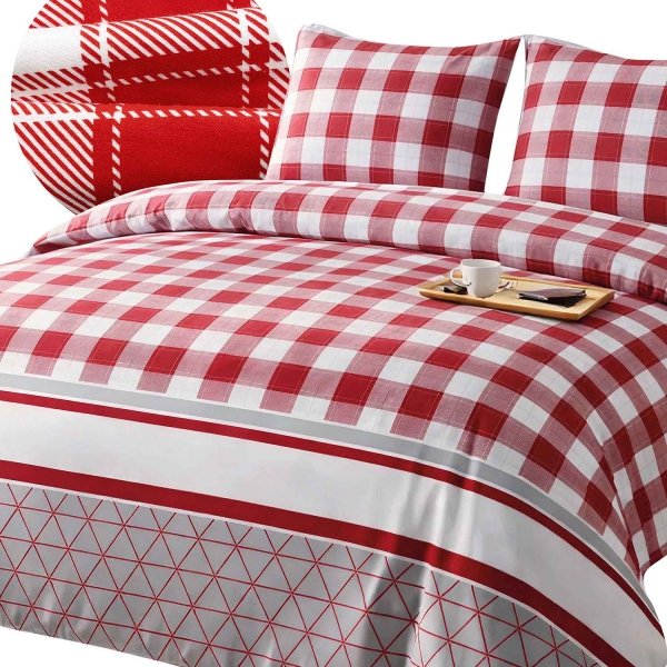 Pościel flanelowa, gruba FLANELA 140x200 wz. 31520/1 kolekcja FlaneLOVE