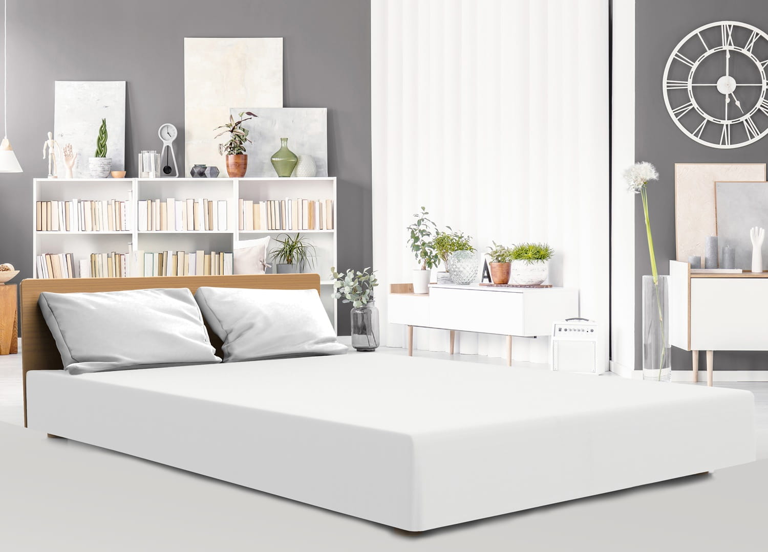 Prześcieradło z gumką 160x200 GRUBY JERSEY kolor biały wysokie 25cm