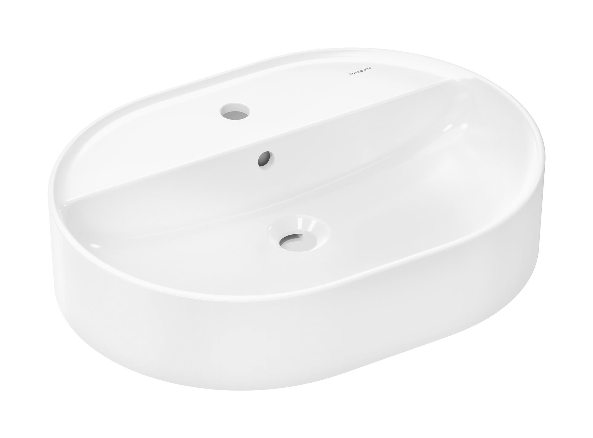 Darmowa Dostawa - Umywalka 60x45 cm owalna nablatowa biała Hansgrohe Xuniva U 61080450