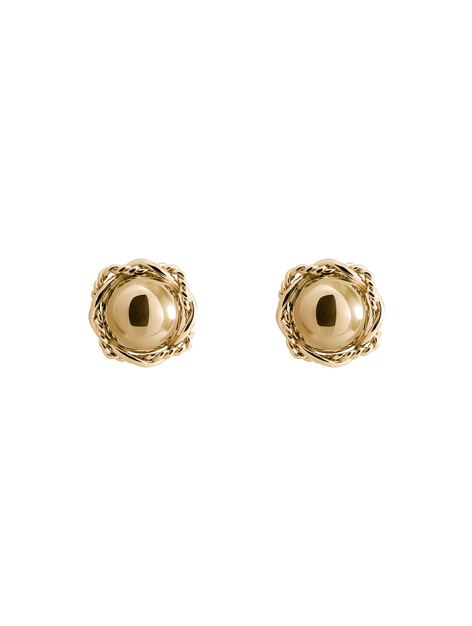 Zoe Earrings - Unikatowe złote kolczyki w przestrzennej ażurowej oprawie