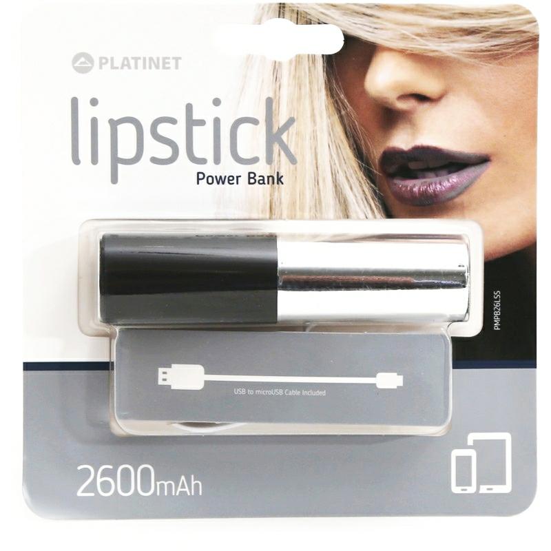 PLATINET power bank 2600mAh POMADKA S LIPSTICK SILVER - Henryx24