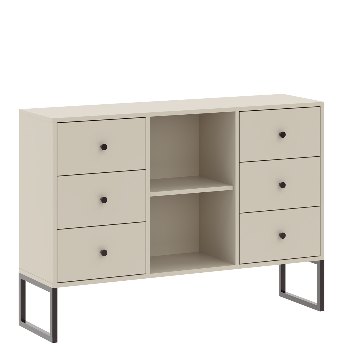 Komoda 115 cm z szufladami do salonu LAMORI kaszmir