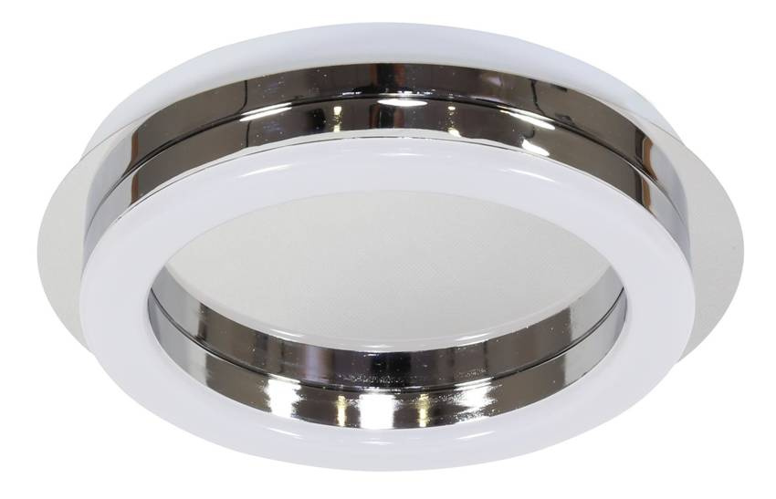 Chromowany plafon LED 12W okrągły do łazienki PEMONTE