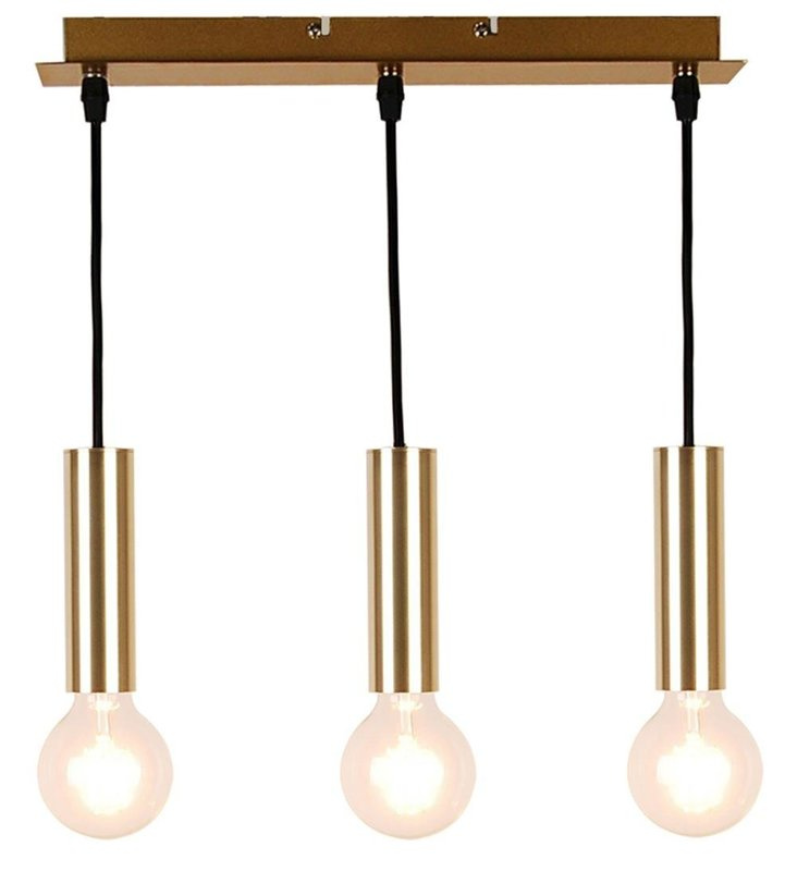Złota lampa wisząca 3-punktowa do salonu DALLAS metal E27