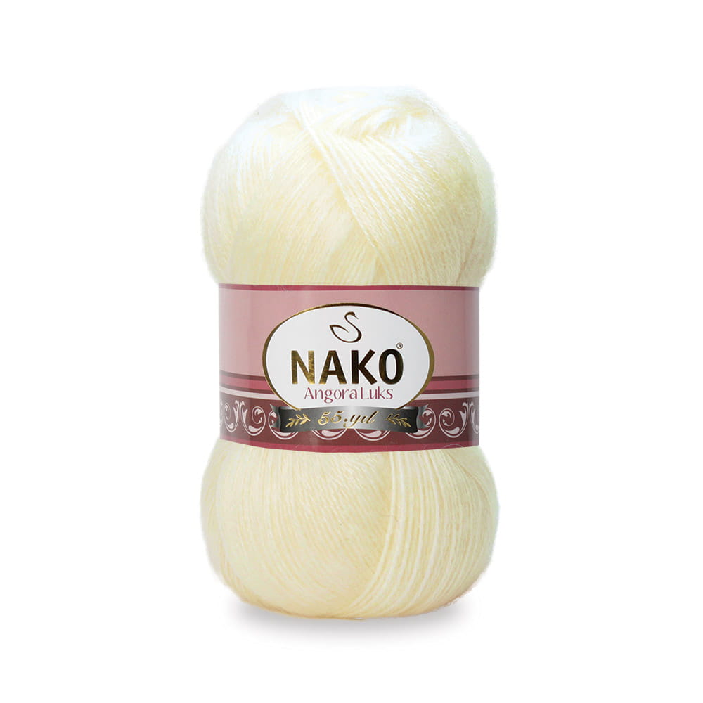 Włóczka NAKO ANGORA LUKS 100g kolor: 256/ krem