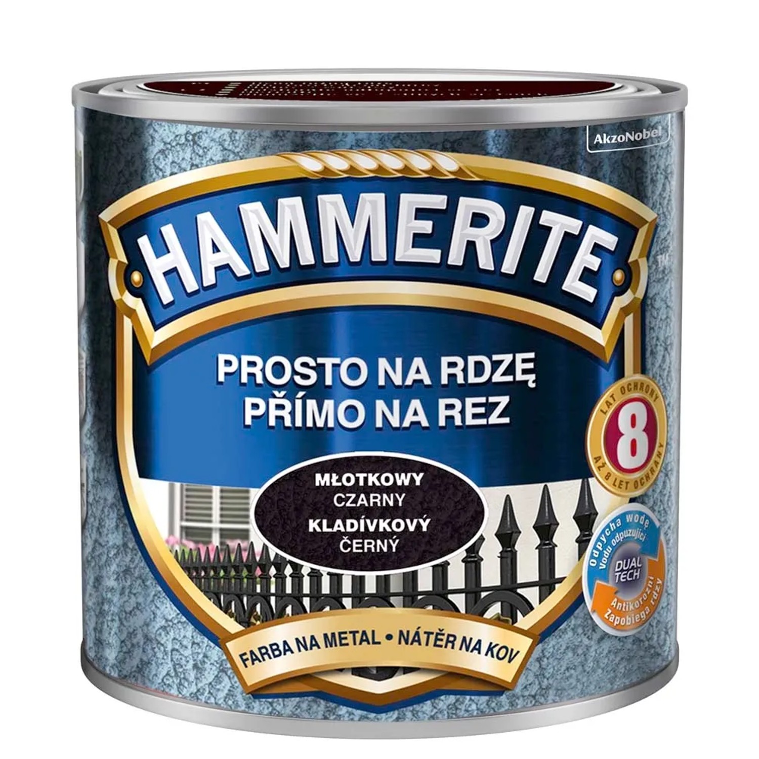 Hammerite Emalia antykorozyjna czarna młotkowa 250 ml