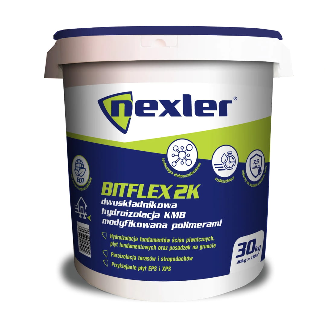 NEXLER BITFLEX 2K 30KG HYDROIZOLACJA MASA DWUSKŁADNIKOWA IZOLACJA KMB