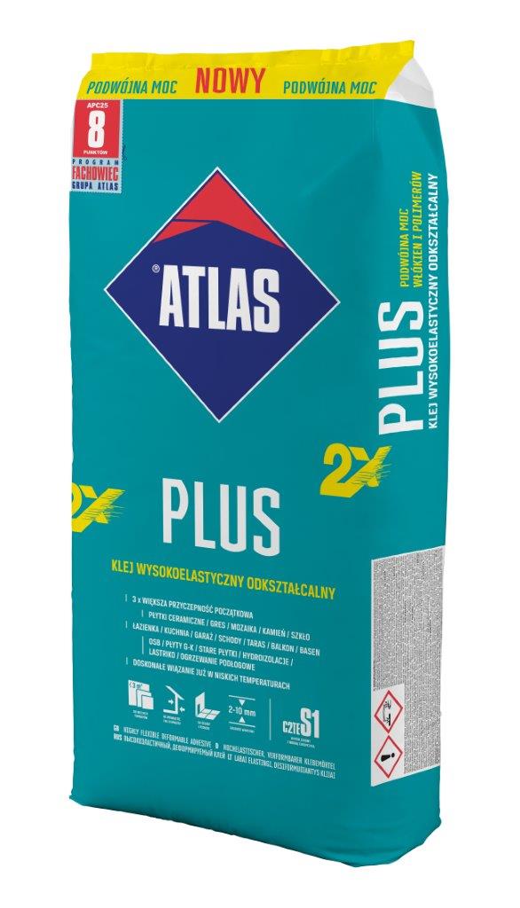 ATLAS PLUS KLEJ DO PŁYTEK 25KG C2TE S1