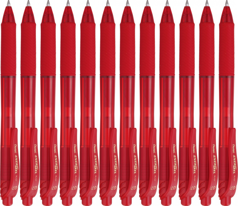 Długopis żelowy Pentel EnerGel BL-107 0.7 mm czerwony (automatyczny)
