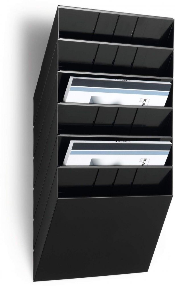 Durable Flexiboxx pojemnik na dokumenty A4 poziomy, zestaw 6 szt., czarny