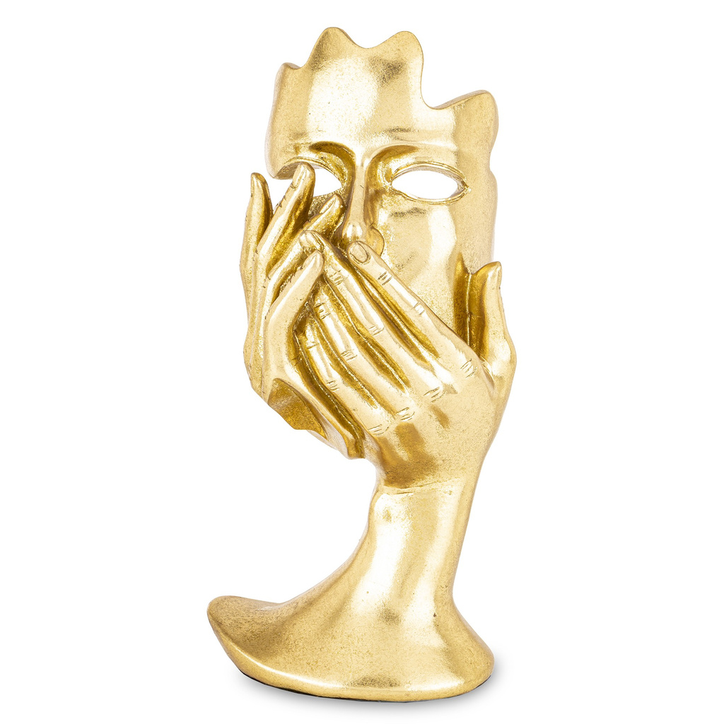 Figurka maska złota nie mówi 30x14cm