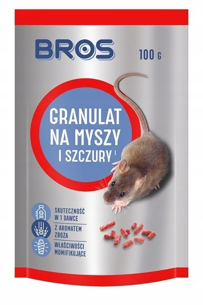 Trutka na myszy i szczury 100g Bros granulat