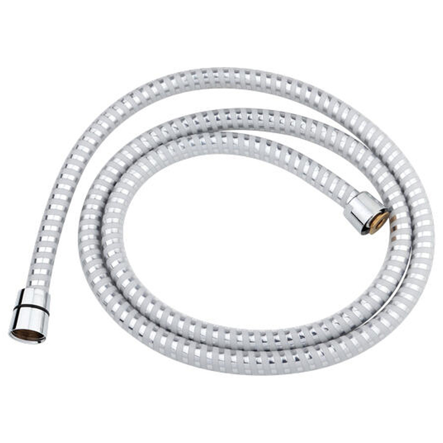 Wąż prysznicowy pvc 150 cm gładki biało-srebrny Stinnea Tycner